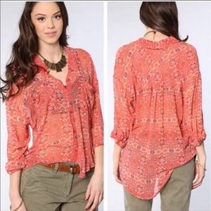 Free People Easy Rider Sheer Top - Size S